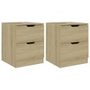 vidaXL Nattbord 2 stk sonoma eik 40x40x50 cm sponplate