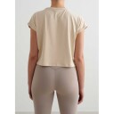 Aim'n Treningstopp Soft Basic Roll Sleeve Top Beige