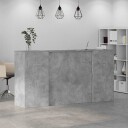  Resepsjonspult betonggrå 200x50x103,5 cm konstruert tre