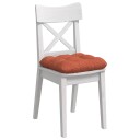  Seteputer 4 pcs Rød oransje 45 x 45 cm Corduroy stoff