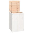 vidaXL Skittentøyskurv hvit 44x44x66 cm heltre furu