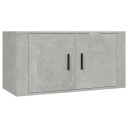  Vegghengte TV benk betonggrå 30,5x30x30 cm