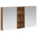  Baderomsskapsett 3 pcs 130 x 14,5 x 70 cm Konstruert tre