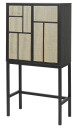 Design House Air hvitrinskap svart, rotting