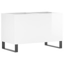  Hifi benk høyglans hvit 74,5x38x48 cm konstruert tre