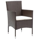 vidaXL Hagestoler 2 stk polyrotting brun