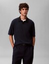 Calvin Klein Ss Linen Blnd Johnny Swtr 12Gg   Navy   S