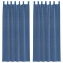 vidaXL Voile gardiner med hemper 2 stk kongeblå 140x225 cm