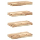  Flytende hyller 4 stk 40x20x4 cm ubehandlet heltre akasie