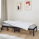 vidaXL Sengeramme i metall svart 90x190 cm