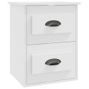vidaXL Veggmontert nattbord hvit 41,5x36x53 cm