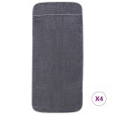 vidaXL Strandhåndklær 4 stk antrasitt 60x135 cm stoff 400 GSM