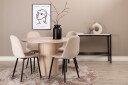 Venture Home Bianca Spisegruppe 110 cm Rund med 4 Polar Stoler Beige