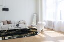 Ovalt teppe   Emery svart Størrelse: 200 x 280 cm