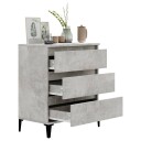 vidaXL Skjenk betonggrå 60x35x70 cm konstruert tre