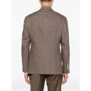 Brunello Cucinelli Linen Blazer Dark Brown