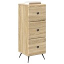 vidaXL Skuffeskap Sonoma eik 33 x 34,5 x 90 cm Konstruert tre