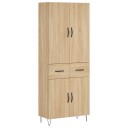  Highboard sonoma eik 69,5x34x180 cm konstruert tre