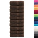 vidaXL Premium vaskehåndklær SOLUND 10 stk brune 30x30 cm 600 g/m²