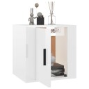 vidaXL Vegghengte TV-benker 2 stk høyglans hvit 40x34,5x40 cm 8720845667542