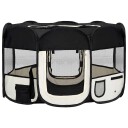 Vidaxl Sammenleggbar Lekegrind For Hunder Bæreveske Svart 125X125X61Cm