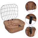 Sykkelkurv med lokk front 50x45x35 cm naturlig seljetre