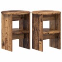  Sideskap 2 pcs Gammelt tre Ø40 x 50 cm Konstruert tre