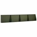 vidaXL Støttemur 4 stk. 60 x 12 x 40 cm Stål Olivengrønn