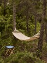 Outdoor Market Hammock Beige With Red Stripe