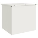vidaXL Hageoppbevaringsputeeske Stål 55 x 50,5 x 50 cm 220 Hvit