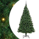  Kunstig juletre med 300 LED grønn 210 cm PVC og Stål og Plast