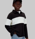 Calvin Klein Poloskjorte - Stripe - Pvh Black - Calvin Klein - 8 år (128) - Genser Hvit Svart
