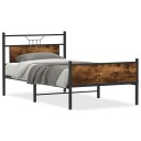  Sengeramme uten madrass røkt eik 107x203 cm konstruert tre 4106922