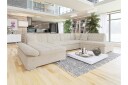 Zumar Sofa med Sjeselong og Divan 4 seter   Beige