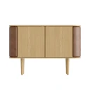 Umage Treasures skap med 2 dører i eik/brown faux leather
