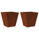  Plantekasser 2 stk 30x30x30 cm cortenstål