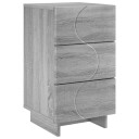vidaXL Nattbordskap Grå Sonoma 33,5 x 34,5 x 60 cm Konstruert tre