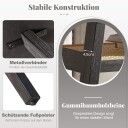 Rustikk tresalongbord med rottinghylle – 2 nivåer 100x55x44,5 cm