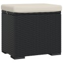 vidaXL Hagefotstøtte med pute 40 x 30 x 40 cm 110 kg per sete Svart
