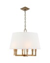 Square Tube Hanging Shade Antique Brass