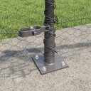  Gjerdepåle Grå 10 x 0,5 m 25 mm nett Stål og PVC