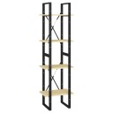 vidaXL Bokhylle 4 niv?er 40x30x140 cm heltre furu