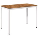 vidaXL Hage middagsbord Naturlig og Hvit 108,5 x 55 x 75 cm