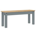  Spisebenk Panama grå 105x30x45 cm heltre furu 8721012852938