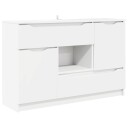  Serviesskap med skuff Hvit 100 x 30 x 65,6 Konstruert tre