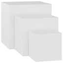 vidaXL Sidebord 3 stk hvit sponplate