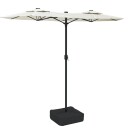 vidaXL Parasoll dobbelt hode sand hvit 316x240 cm