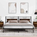  Sengeramme uten madrass røkt eik 193x203 cm konstruert tre