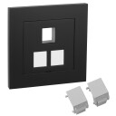 Elko Plus Midtlokk med ramme, 3 x Keystone Svart