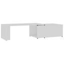 vidaXL Salongbord hvit 150x50x35 cm sponplate